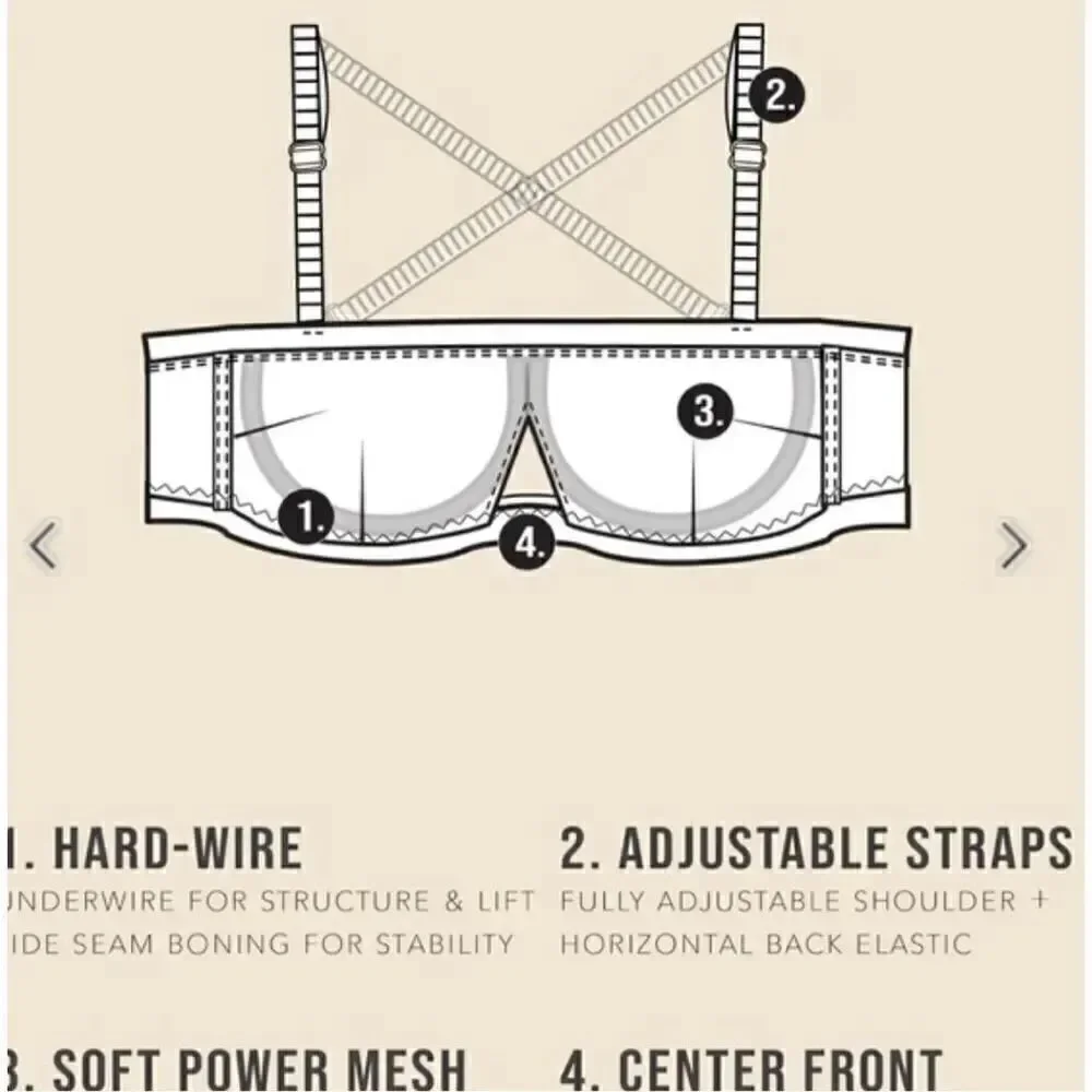 WE ARE HAH Free People NWT Adjustable Mesh Underwire Bandeau Bra B